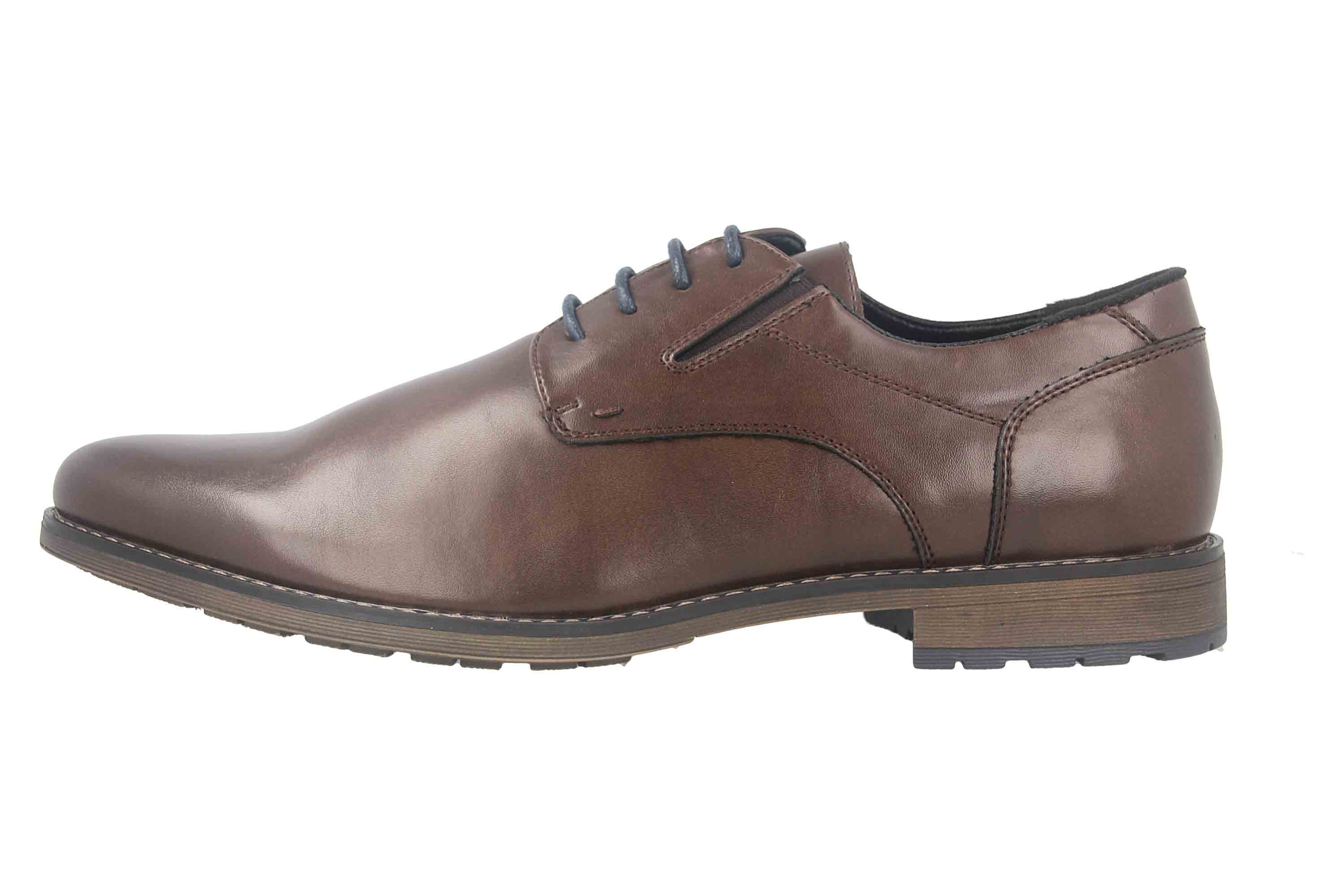 Mavins Halbschuhe in Übergrößen Braun 3HH0180301 3300 D.Brown PU Shiny große Herrenschuhe