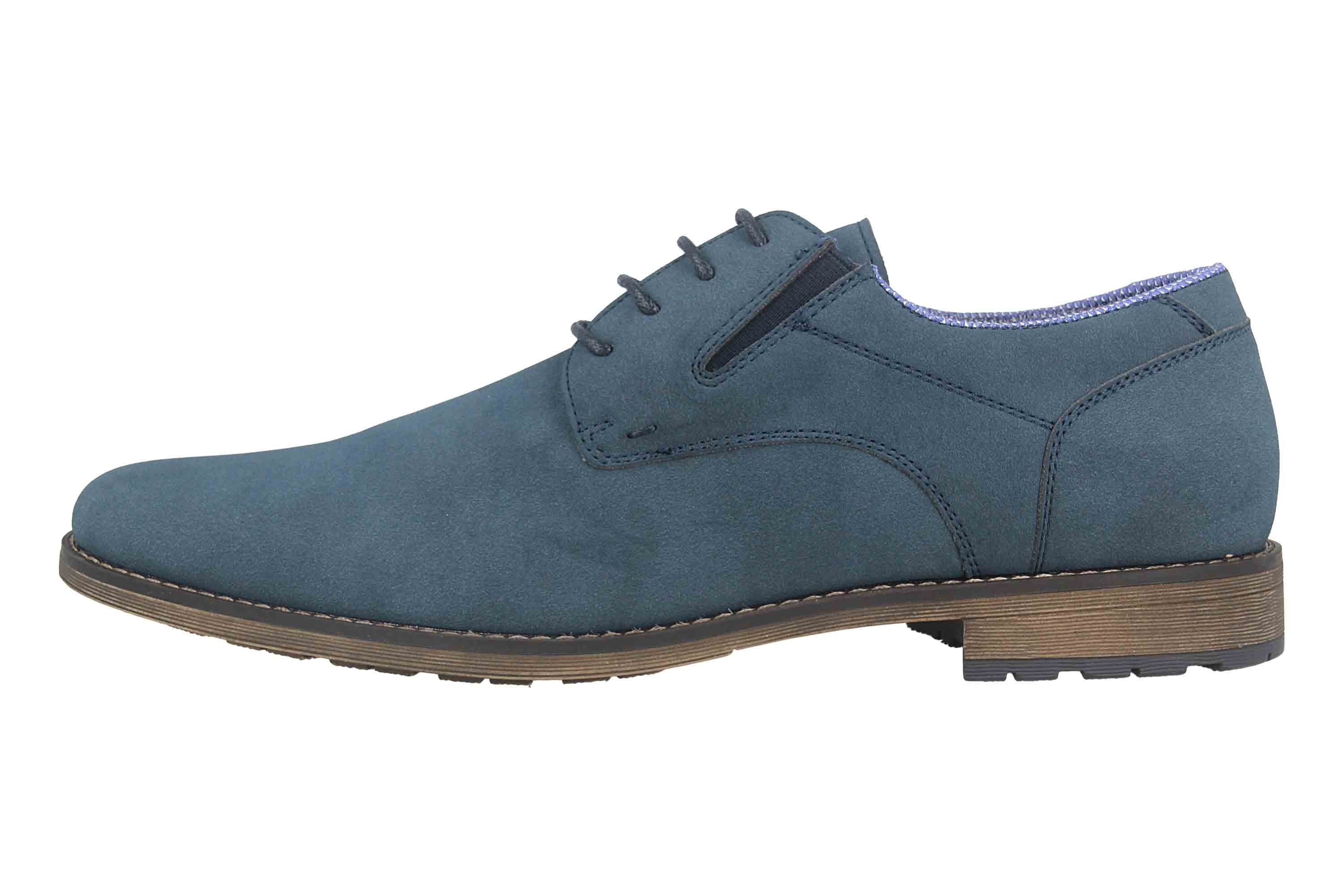 Mavins Halbschuhe in Übergrößen Blau 3HH0180302 4100 Navy PU Nubuck große Herrenschuhe