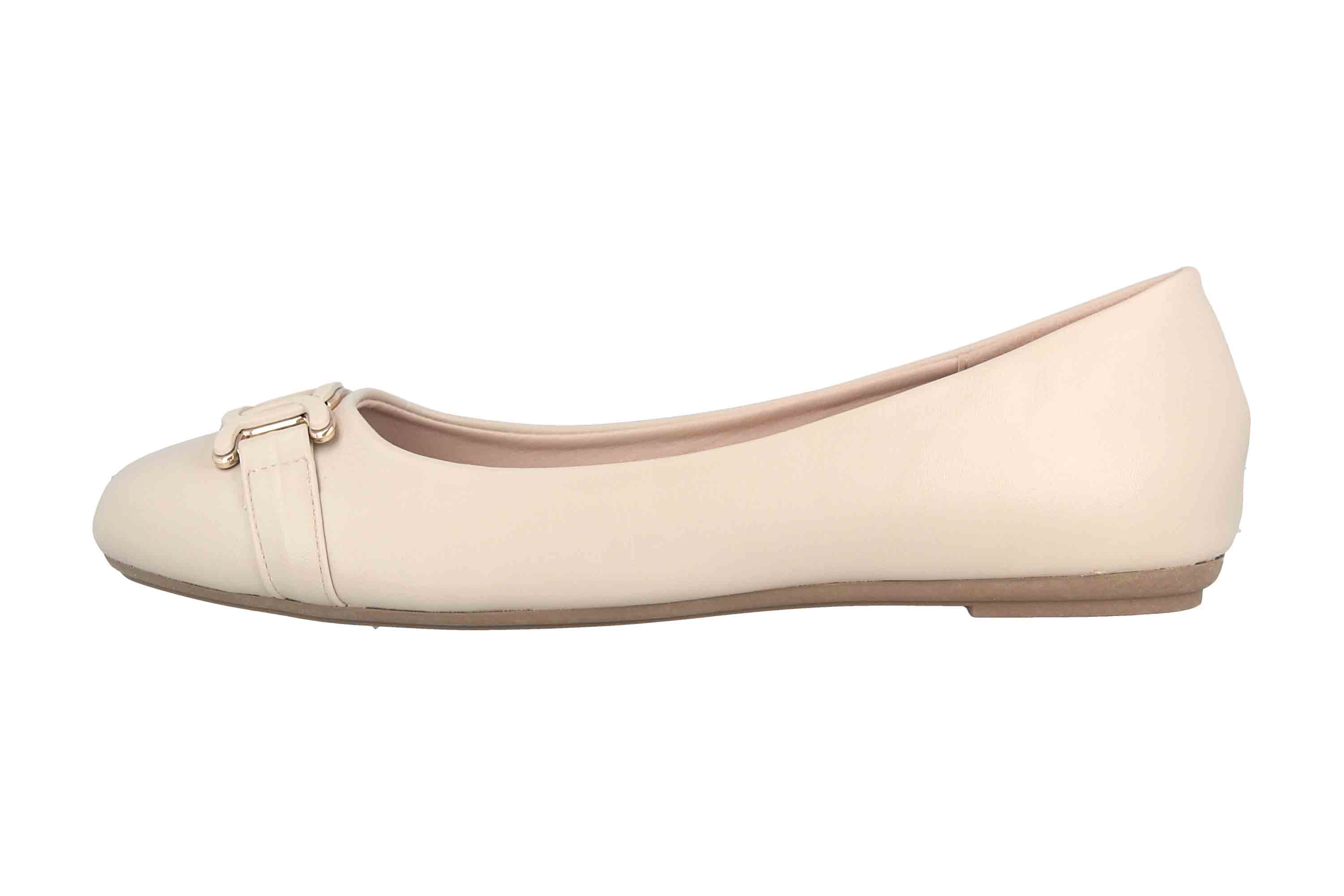 Fitters Footwear Iris Ballerinas in Übergrößen Beige 2BB0882004 Beige PU große Damenschuhe