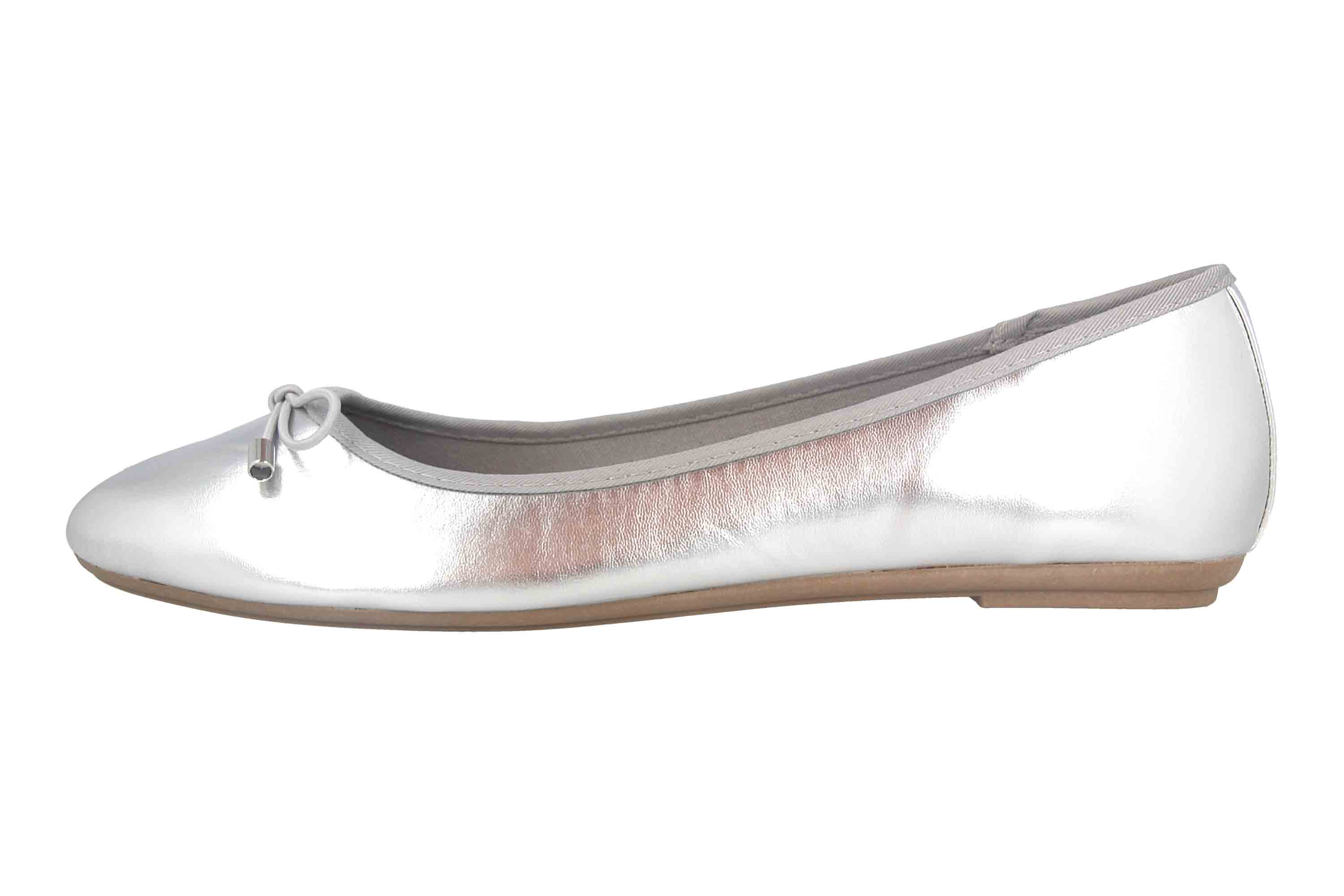 Fitters Footwear Claudia Ballerinas in Übergrößen Silber 2.514361 Silver Metallic große Damenschuhe