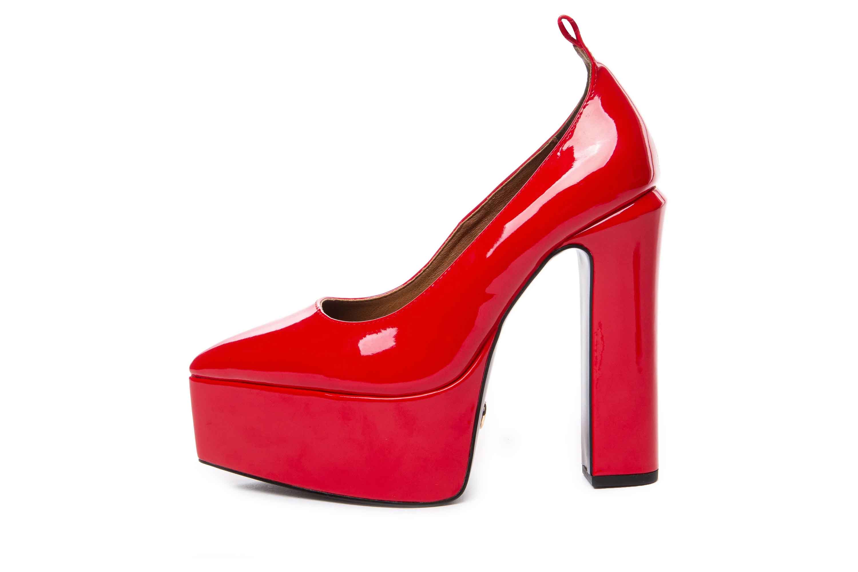 Giaro Pumps in Übergrößen Rot [D2C] STYLET RED SHINY große Damenschuhe