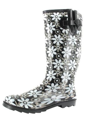Intex Kautschuk-Gummistiefel in Übergrößen Schwarz 14102 große Damenschuhe