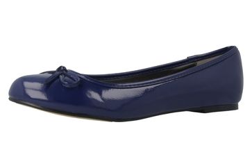 Andres Machado Ballerinas in Übergrößen Blau TG104 Charol Azulon große Damenschuhe