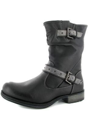 SALE - MUSTANG - Damen Stiefeletten - Schwarz Schuhe in Übergrößen