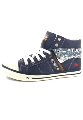MUSTANG - Damen High Top Sneaker - Blau Schuhe in Übergrößen