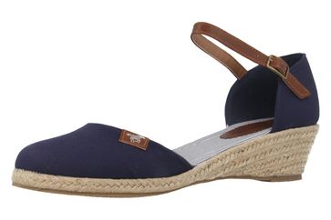 MUSTANG - Damen Keil-Sandaletten - Blau Schuhe in Übergrößen