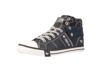 MUSTANG - Damen High Top Sneaker - Blau Schuhe in Übergrößen