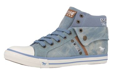MUSTANG - Damen High Top Sneaker - Blau Schuhe in Übergrößen