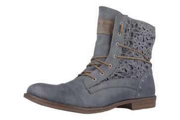 MUSTANG - Damen Schnür-Booty - Blau Schuhe in Übergrößen
