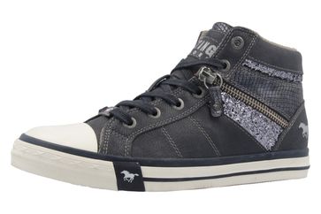 Mustang Shoes High Top Sneaker in Übergrößen Blau 1146-508-820 große Damenschuhe