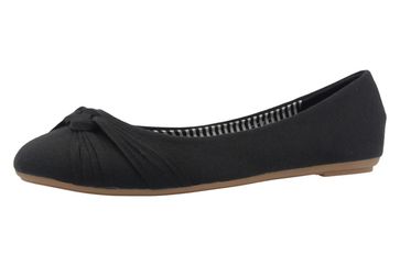 Fitters Footwear Ballerinas in Übergrößen Schwarz 2.514307 Amy Blk Cotton große Damenschuhe
