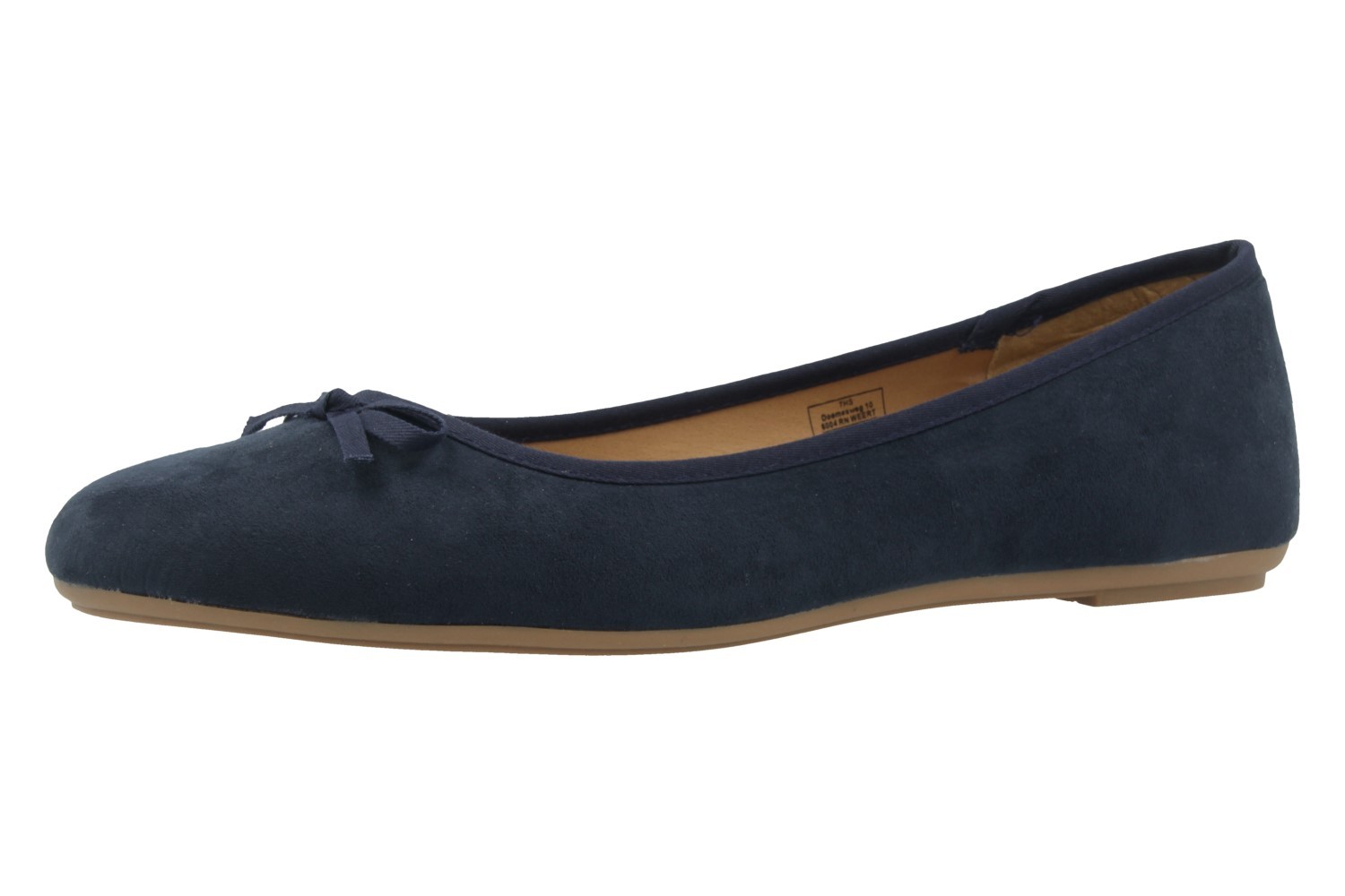 Fitters Footwear Ballerinas in Übergrößen Blau 2.589601 Helen Navy Micro große Damenschuhe