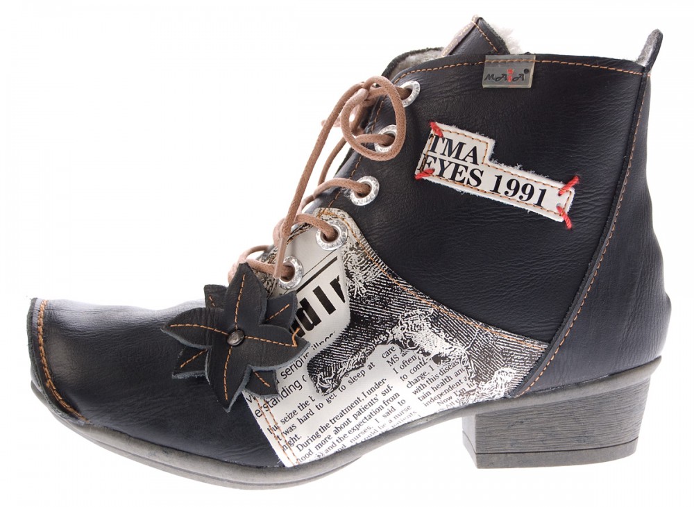 TMA Leder Damen Stiefeletten gefüttert Comfort Boots echt Leder Winter Schuhe TMA 8077 Gr. 36 42 TMA Leder Damen Stiefeletten gefüttert Comfort Boots echt Leder Winter Schuhe TMA 8077 Gr. 36 42
