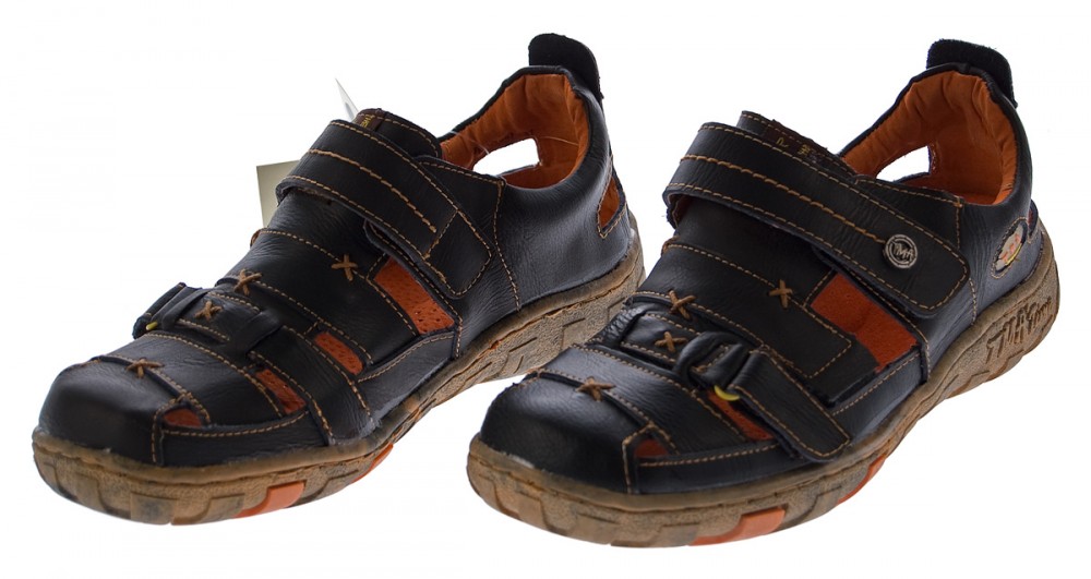 Echt 1667 Halbschuhe Damen Schuhe Leder Klettverschluss Sandalen Tma Sandaletten 6gyb7f