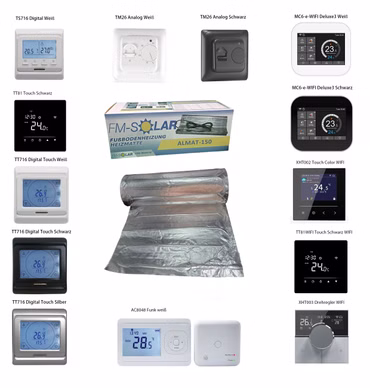 5m² Elektrische Fußbodenheizung 150W/m² elektro Bodenheizung ALU