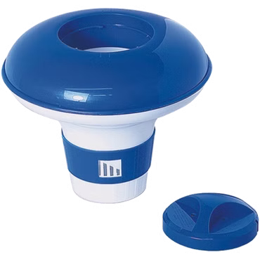 Chlor Dosierschwimmer Ø 12cm blau/weis klein Pool Schwimmbad 