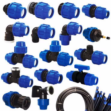 PP-Fitting Verschraubung  PE-Rohr PN16 Trinkwasser DVGW Klemmverbinder 20 25 32 40 50