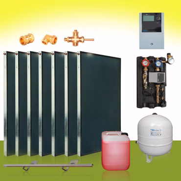 Solaranlage Flachkollektoren 14,21m²  Solar