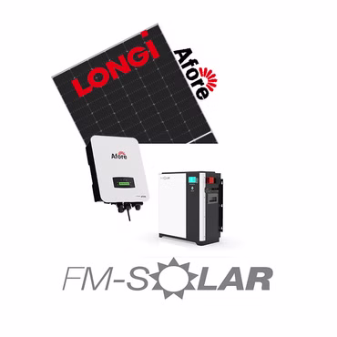 Solarpaket 5,04kWp Hybrid-Wechselrichter, Panel LONGI SOLAR 420W und Batteriespeicher 0% MwSt