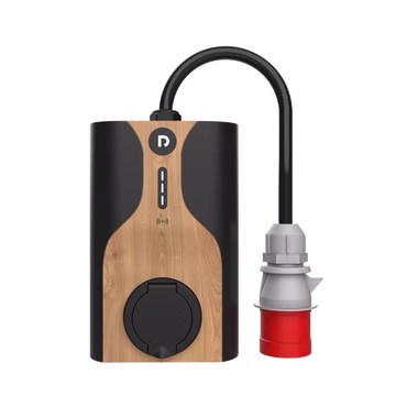 RAEDIAN NORA 22kW mobile Wallbox mit CEE Wood-Design