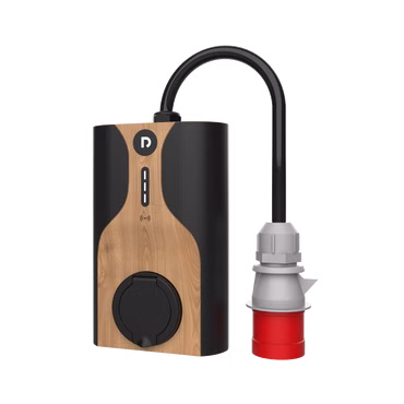 RAEDIAN NORA 22kW mobile Wallbox mit CEE Wood-Design