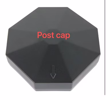 PV Zaun Pfosten Abdeckkappe RAL7016