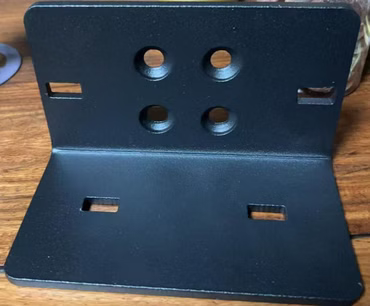 PV Zaun Pfosten Montagewinkel mit 4 M10 Schrauben RAL7016