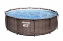 Steel Pro MAX™ Frame Pool-Set, 366x100cm, rund, Rattan