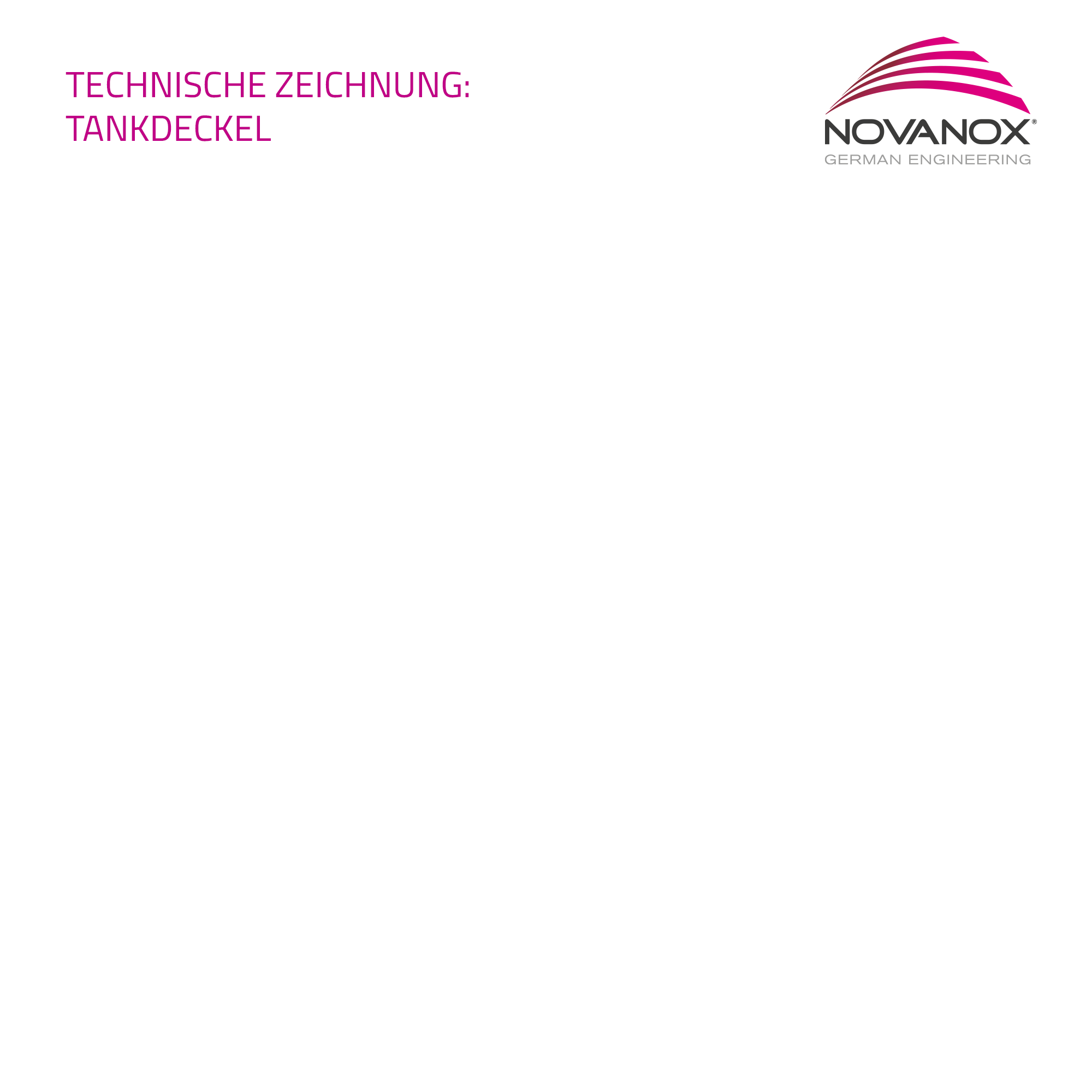 Technische Zeichnung Tankdeckel innen