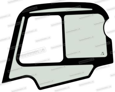 Jcb 135, 150, 155, 175, 190, 190ECO, 205, 225, 260, 280, 290, 300, 330, 150T, 190T, 205T, 225T, 260T, 300T, 320T (2013-2021) - Türscheibe 