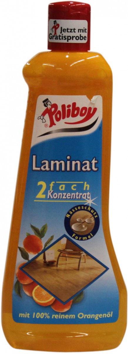 Poliboy - Laminat Pflege - Konzentrat Mit Orangenöl - Auch Für Kork Und Linoleum - Bodenreinigung - 10er Pack - 10x500 Ml (5 Liter) - Made In Germany