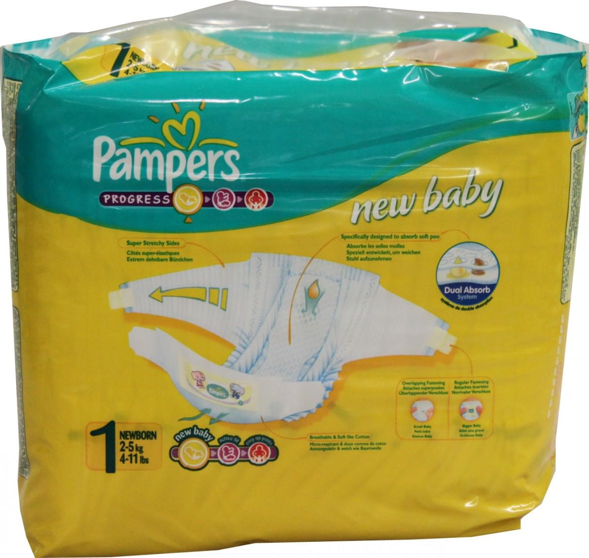 Pampers New Baby Newborn 25kg Größe 1 27er Pack Hygiene & Kosmetik Windeln