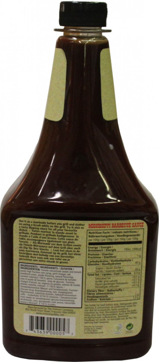 Mississippi Barbeque Sauce 1814g Feinkost & Lebensmittel Senf, Ketchup ...