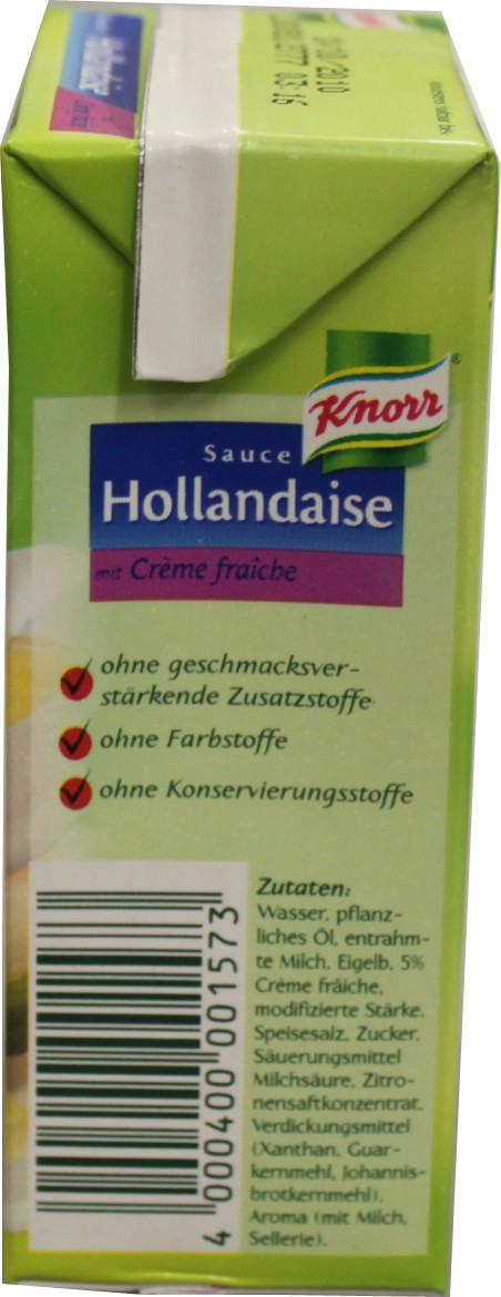 Knorr Sauce Hollandaise Creme Fraiche 250ml Feinkost &amp; Lebensmittel ...