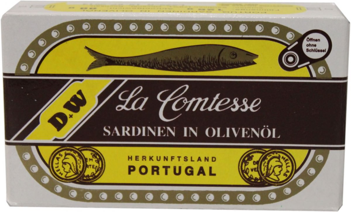 La Comtesse Sardinen in Olivenöl mit Haut und Gräten 88g | saymo.de ...