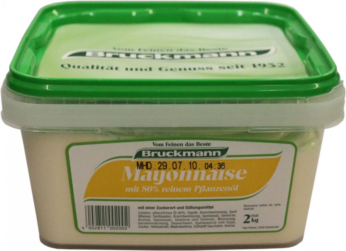 Bruckmann Mayonnaise 80% 2kg | saymo.de - Lebensmittel Online kaufen ...