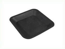 Viereckiger Untersetzer, schwarz, 22,9 x 22,9 cm, Innenmaße: 16,5 x 16,5 cm Viereckiger Untersetzer, schwarz, 22,9 x 22,9 cm, Innenmaße: 16,5 x 16,5 cm