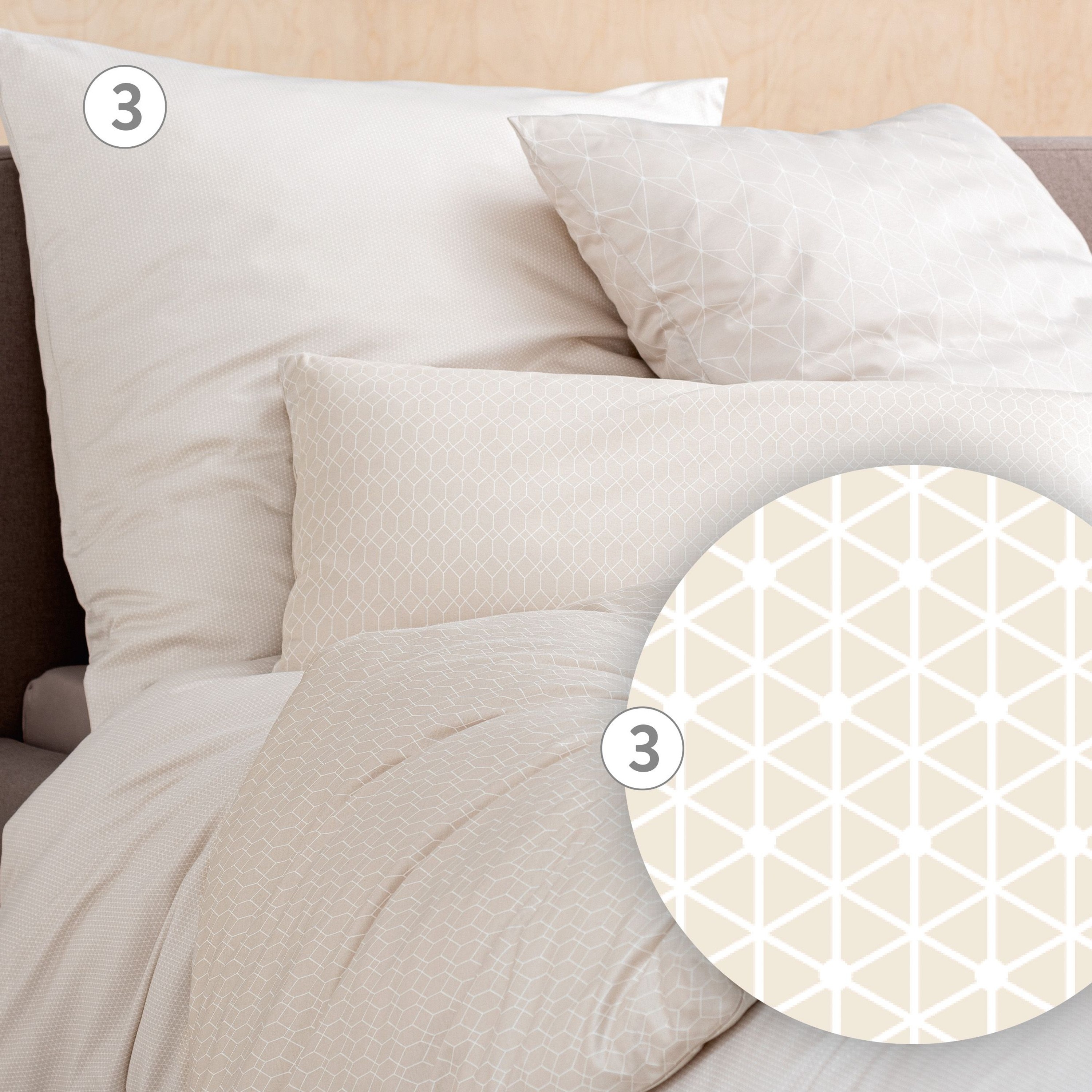 Estella Mako-Interlock Jersey Bettwäsche Romeo, natur