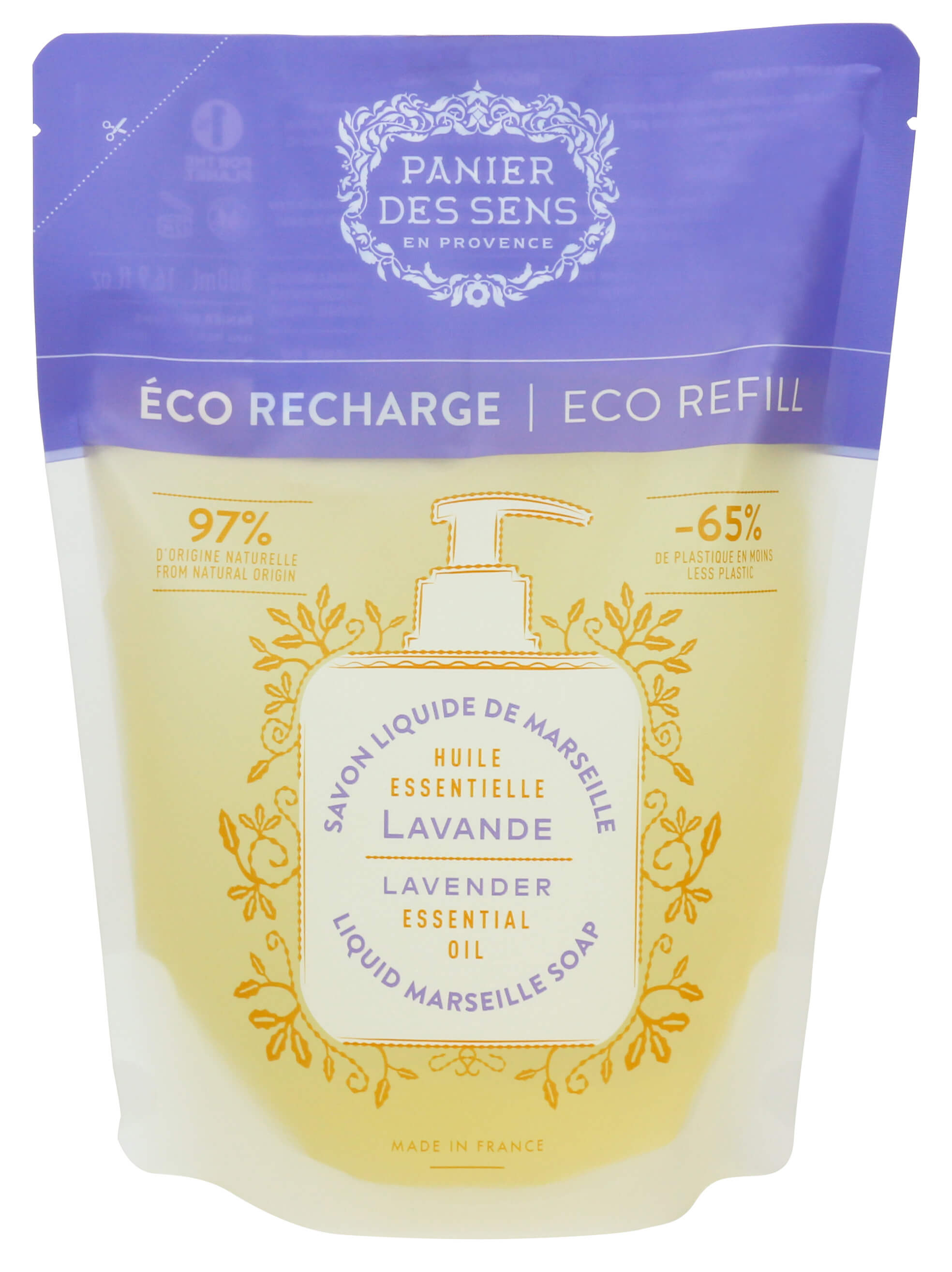 Flüssigseife Lavendel 500 ml Nachfüllpackung - Panier des Sens | La Cigale