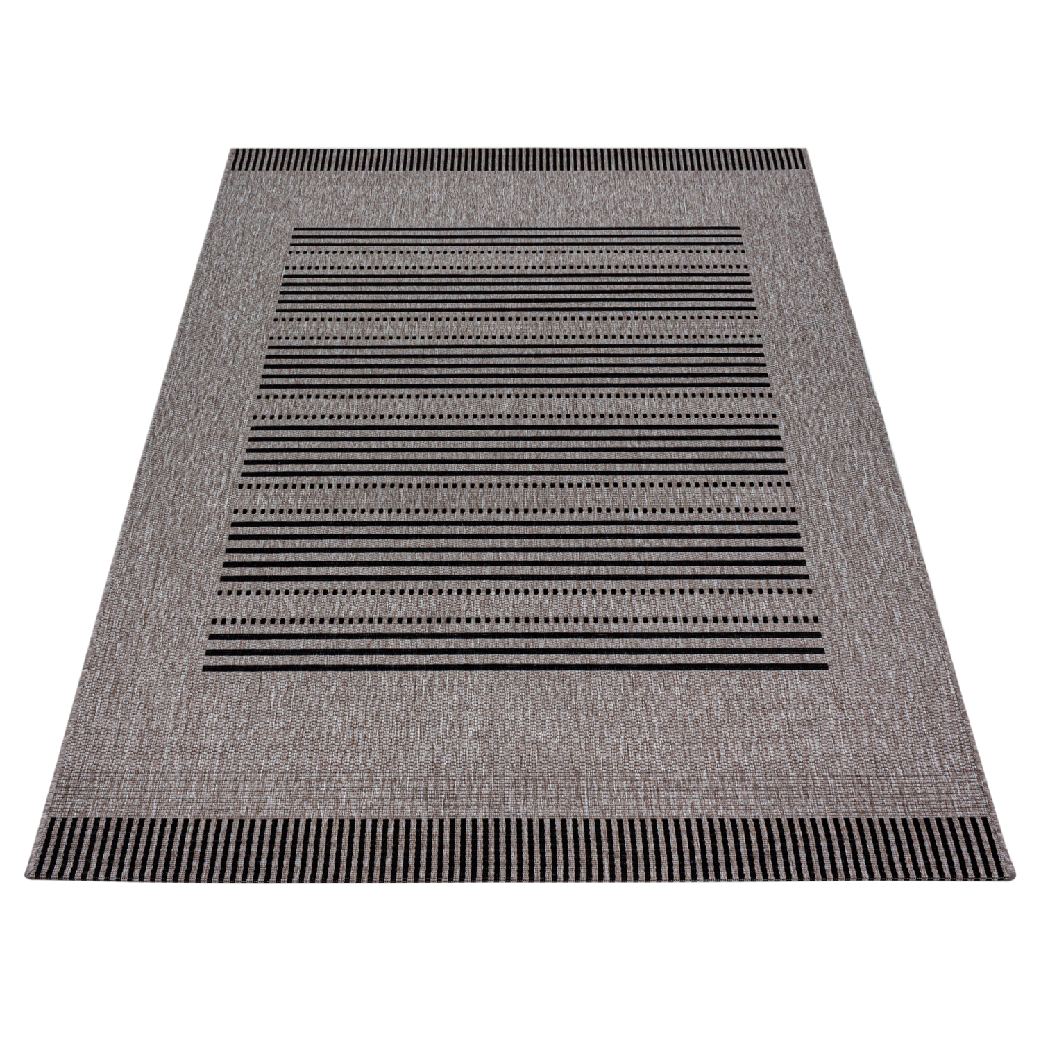 Modern Flachgewebe Teppich Indoor Outdoor Linien Muster Sisal Optik
