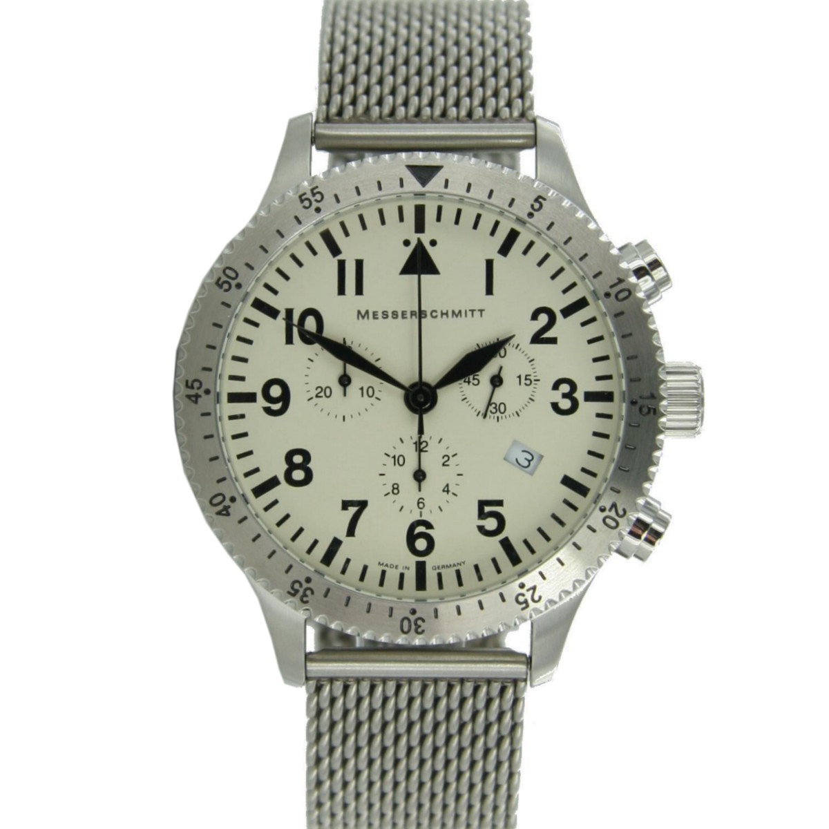 Messerschmitt Orologio Uomo Cronografo ME-3H200L - Quadrante Nero E Pelle