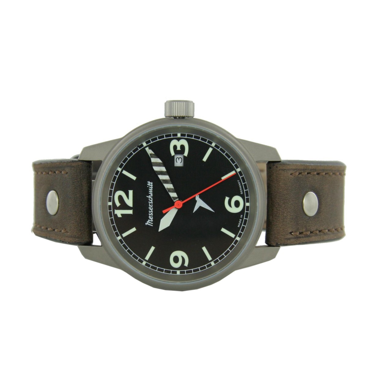 Orologio Da Pilota Messerschmitt Quarz ME-108DR24 MIL Notte E Giorno