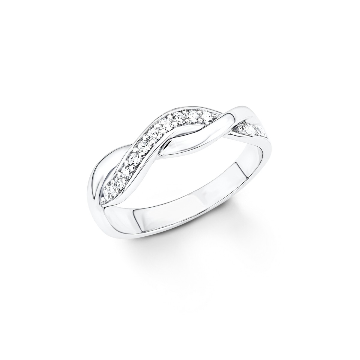 Anello Donna S.Oliver In Argento Sterling 925 Con Zirconi Bianchi - Design Elegante A 6 Fili, Perfetto Per Il Dito Medio - 4