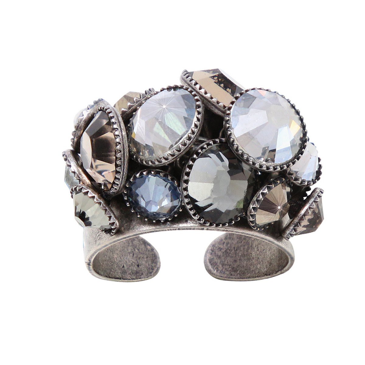 Konplott Ring Waterfalls grau / braun