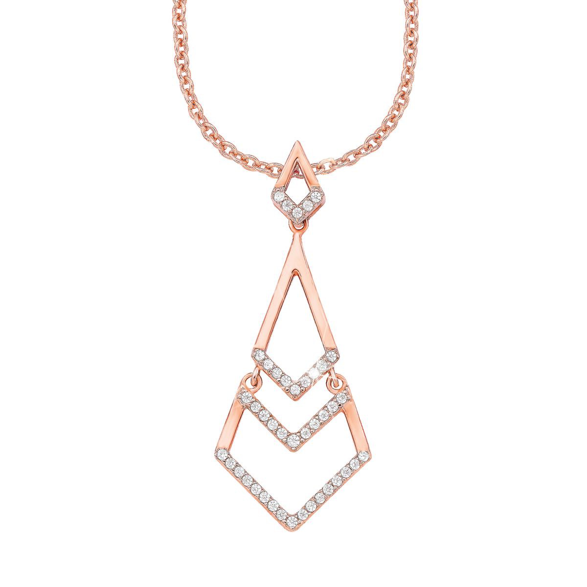 S.Oliver Collana Donna Con Ciondolo Cuore E Zirconia – Argento 925 Rodiato, Catena Regolabile 42-45 Cm, Eleganza Autentica (Oro)