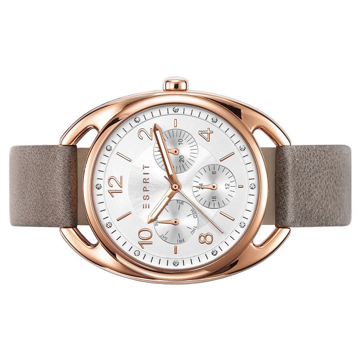 Esprit Damen Uhr Armbanduhr Annie Leder Rosé ES108172003