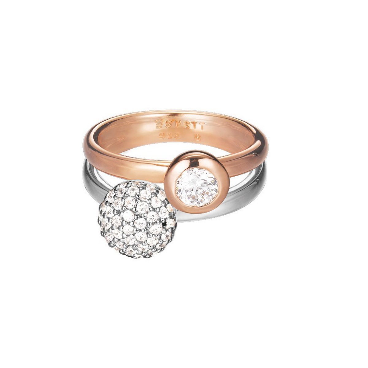 Anillo Lotus Plata Solitario Doble Circonitas Mujer LP3554-3/11 - Joyerías Sánchez