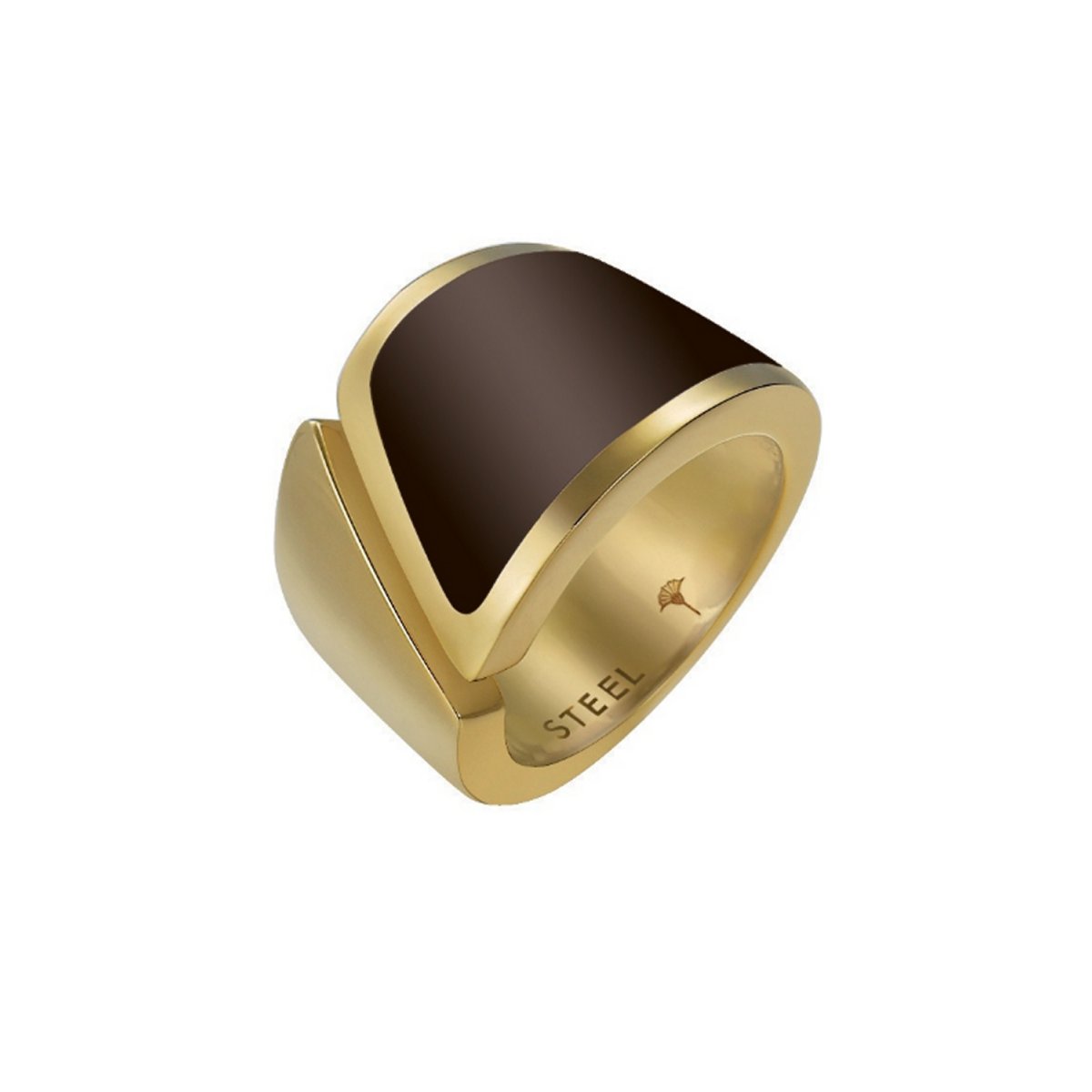 JOOP! Damen Ring Edelstahl Gold - Statement Ring In Schmuckbox