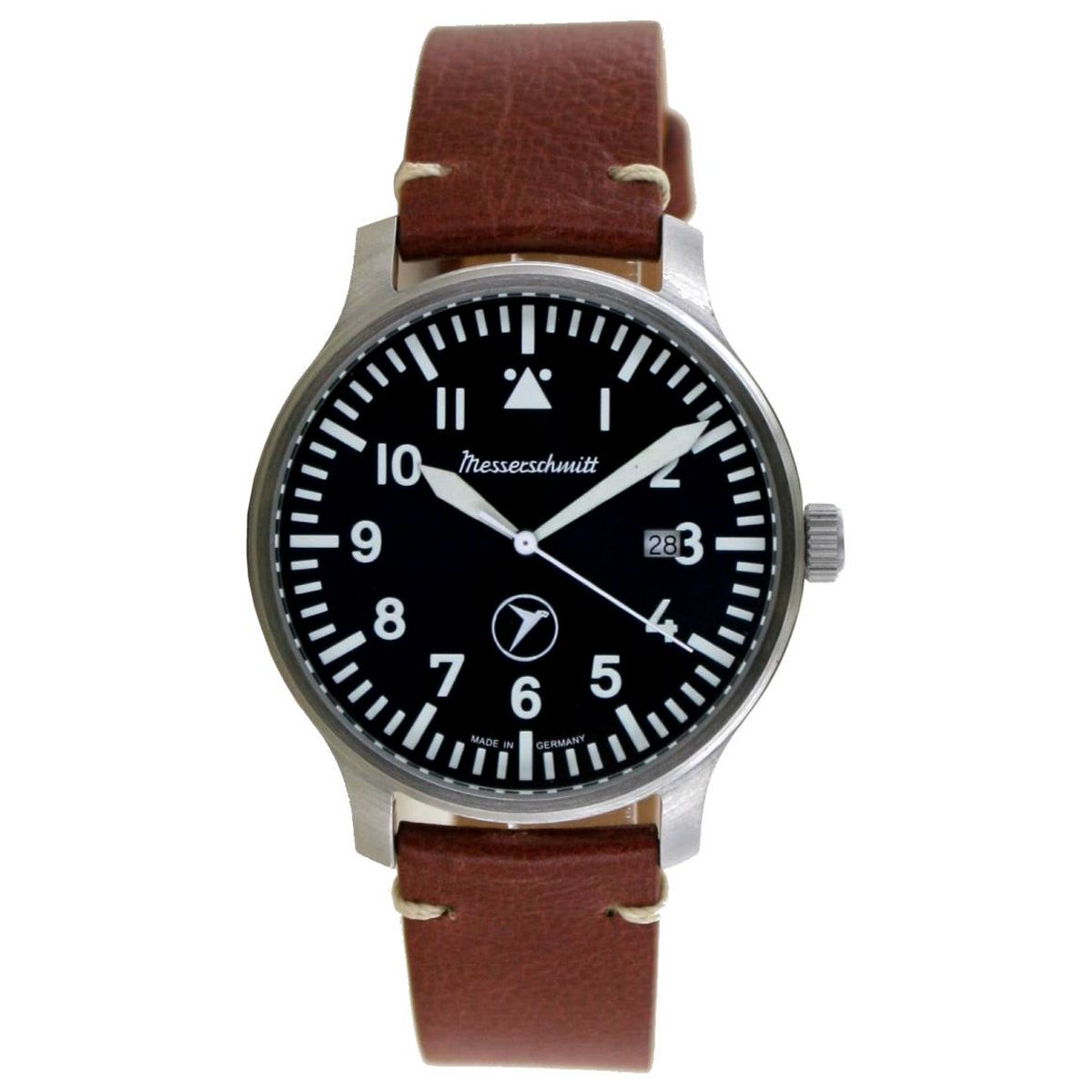 Messerschmitt Orologio Uomo Cronografo ME-3H200L - Quadrante Nero E Pelle