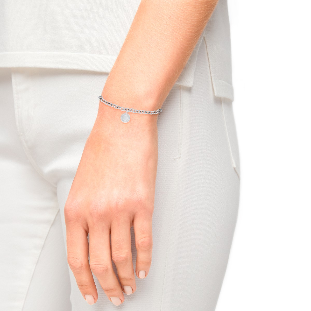 s.Oliver Bracciale in Acciaio inox per bambini, 14+2 cm, Argento, cuore, in confezione regalo